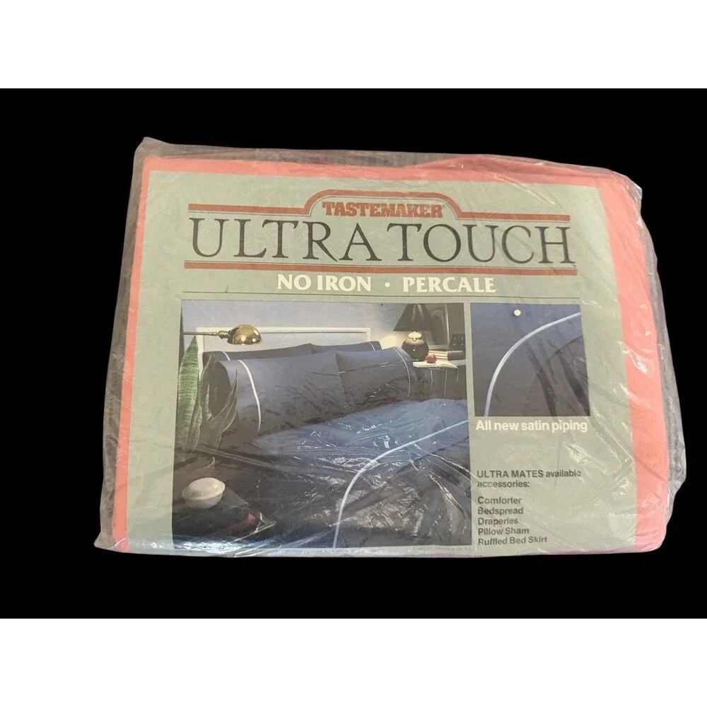 Tastemaker Ultra Touch No Iron Percale Full Flat Sheet Mauve Pink JP Stevens
